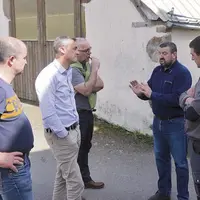 Hervé Fumery, directeur des marchés de l'équarissage, deuxième en partant de la gauche.