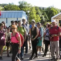 Mardi 23 août, une centaine de randonneurs s'est élancée depuis le parc Wunsiedel à l'assaut des sentiers menant à Chanteruéjols, pour une marche gour