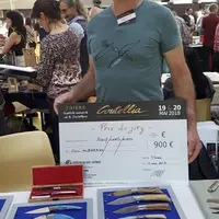 Éric Albarado, nouveau venu dans la coutellerie d’art, a déjà un beau souvenir de son premier Coutellia.