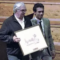 Alain Pimpin, administrateur sortant, salué par le président Jean-Marc Alibert.