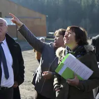 Représentants de la profession agricole et élus ont accompagné Carole Delga.