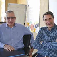 Jean-Claude Virenque, président d'Unicor, et Laurent Saccol, nouveau directeur général.