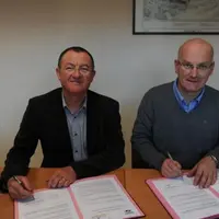 François Magdinier, président délégué de la fédération de la Lozère pour la pêche et de protection de milieu aquatiques et André Thérond, président de