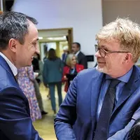Mykola Solskyi, ministre ukrainien de la Politique agraire et de l’alimentation et Marc Fesneau.