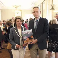 Françoise Planche, déléguée VMF de la Lozère et Jean-Baptiste Rendu, rédacteur en chef du magazine VMF.