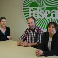 Hélène Burgaud-Tocchet, Christian Arvis et Séverine Bry.