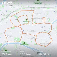 Parcours en forme de tracteur dans Paris soutien à la mobilisation