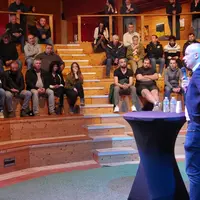 Intervention d'Arnaud Rousseau dans le ring du Pôle de Lanaud.