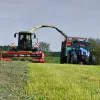 chantier d'ensilage herbe