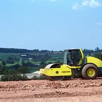 travaux route dans la campagne