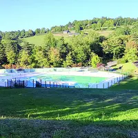 Paysage d'un camping, vert