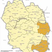Carte du département avec les niveaux d'alerte