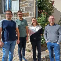 Nicolas Merle, Julien Duplomb, Virginie Crespy et Anthony Fayolle, lors du dernier bureau de la FDSEA à Blanzac.