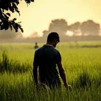 homme seul triste agriculteur bien-être travail agricole