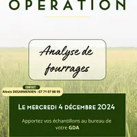 Affiche de l'opération bilan fourrager