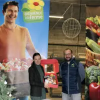 Nicolas et Clarisse responsables du Drive Fermier de Corrèze