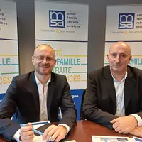 Une nouvelle équipe est en place : Frédéric Brance et Christian Gouy, respectivement directeur général et président de la MSA Auvergne.