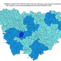 En Haute-Loire, une seule commune est classée en cercle 1 (Siaugues Ste Marie) et 94 en cercle 2.