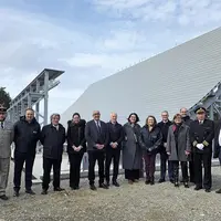 Sophie Primas visite le site du radar de la société Look Up Space