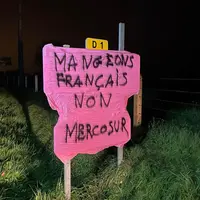 non au mercosur sur une pancarte