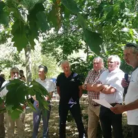 7 personnes lors de la visite officielle