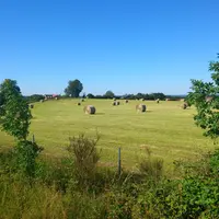 bottes de foin dans un pré en Creuse