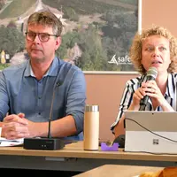 Hervé Lapie, secrétaire général de la FNSEA, et Hélène Hertgen, en charge de la transformation au service syndical.
