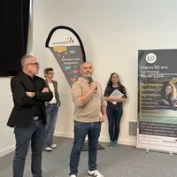 De gauche à droite : Fabrice Bouquet, Directeur du Pôle Conseil Agricole Cerfrance Haute-Loire, Annabelle Barthélémy-Dubost, chargée d’études et référ