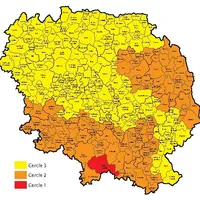 Carte des Cercles loup en Creuse selon arrêté préfectoral n° 23-2026-05-11-00005 du 11 mai 2026.