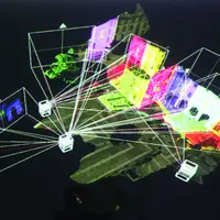 Plan avec projections lumineuses