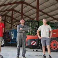 Antoine, Éric et Yoann Foncelle, de l'EARL des Diagots