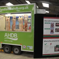 Des carcasses à évaluer étaient exposées sur le stand de l'AHBD  © M.-A. Batut