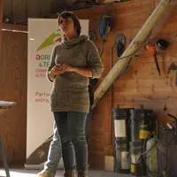 Marie Briaud , technicienne ovine Alpes-de Haute Provence.  © M.-A. Batut