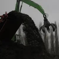 L'entreprise peut traiter 1000 tonnes de déchets végétaux par jour. © M.-A. Batut