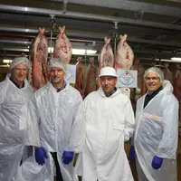 De gauche à droite : Christophe Van der Marlière, Jean-François Marteau, Régis Lepoureau et Xavier Maquet, co-dirigeant de la société Maquet. Pour plu