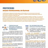 Le document fait le point sur l'utilisation des pesticides en élevage et leurs risques sur la santé humaine. © RMT Travail en élevage