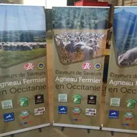 Oviqual a investi dans des roll-up pour présenter la diversité des territoires d’Occitanie lors des manifestations, évènements et animations de points