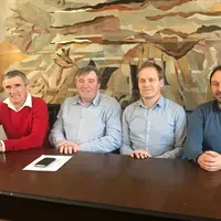 De gauche à droite : Jean-François Dombre (président sortant), Pierre Gaillac (vice-président), Sébastien Leclercq (président), Thomas Parenti (trésor