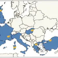 Les pays partenaires d'EuroSheep sont la France, l’Espagne, l’Italie, la Hongrie, la Grèce, la Turquie, le Royaume-Uni et l’Irlande. © EuroSheep