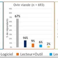 Les éleveurs laitiers sont davantage équipés en outils de lecture de boucle électronique que les éleveurs allaitants.  © SheepNet