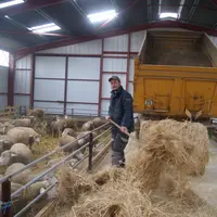 Alex Hèmery  s'est bien entendu avec son maître de stage qui lui a cédé son troupeau et ses terres.  © J.-M. Bidoire