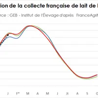 Evolution de la collecte française de lait de brebis © GEB - Institut de l'Élevage ...