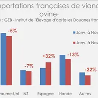 Source : GEB - Institut de l’Élevage, d'après les Douanes Françaises.