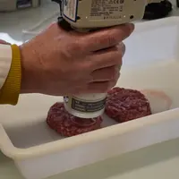 Les hachés d'agneau ont été analysés afin de déterminer leur composition nutritionnelle, couleur (ici), et qualité sanitaire.