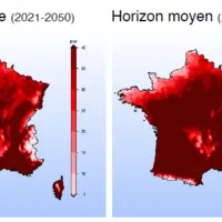Évolution du nombre de jours à plus de 25 °C par an en France métropolitaine