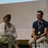 Michèle Boudoin, présidente de la FNO, et Nicolas Arpin, jeune installé en Haute-Savoie.