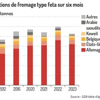 Les exportations de fromage à salade au lait de brebis chutent