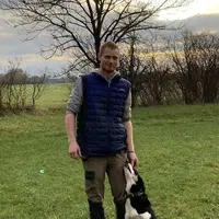 Pierre Stoffel avec son chien
