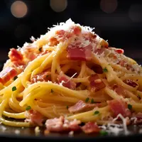 Pâtes carbonara au pecorino