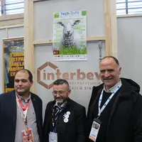 Guillaume Metz, président d'Aposno (association organisatrice de Tech-Ovin), Patrick Soury, président d'Interbev Ovins et Beñat Saint Esteben, préside